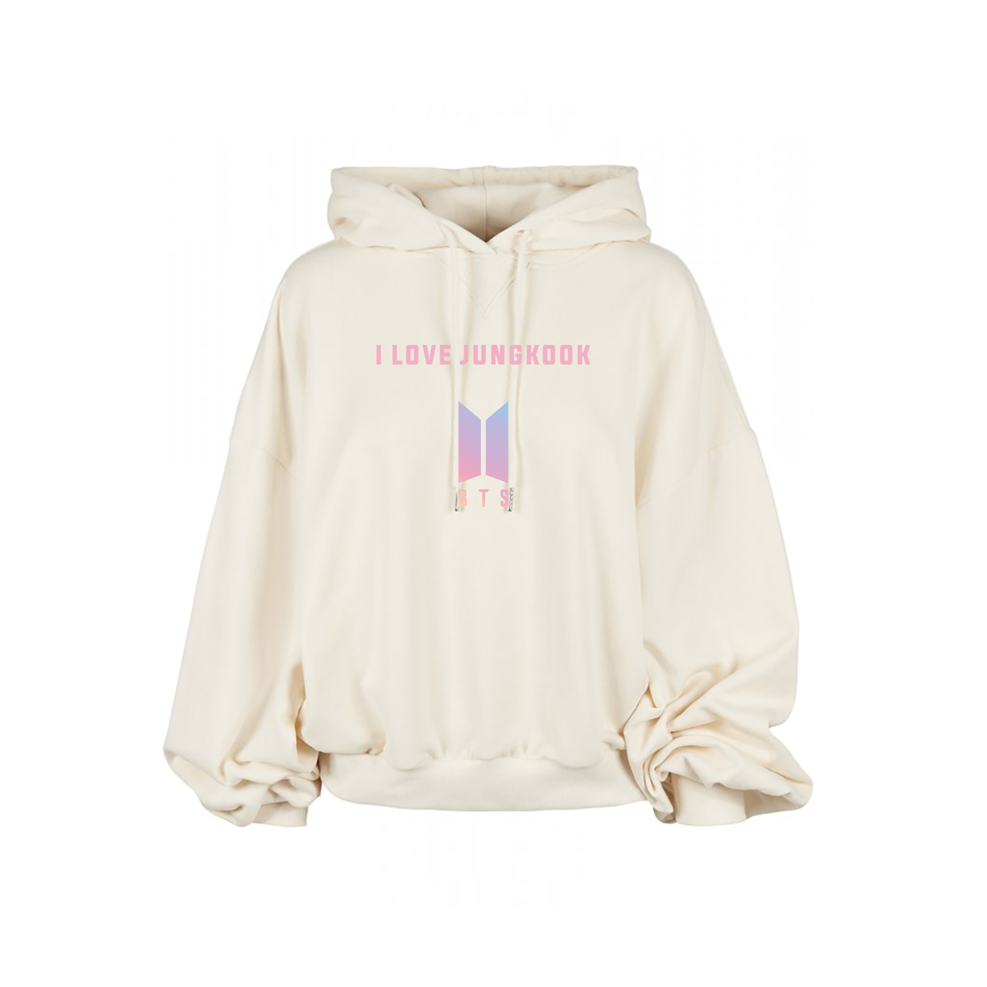 Urban Classics women's organic oversized terry hoodie whitesand