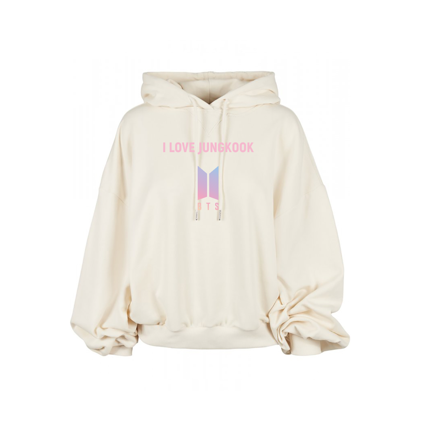 Urban Classics women's organic oversized terry hoodie whitesand