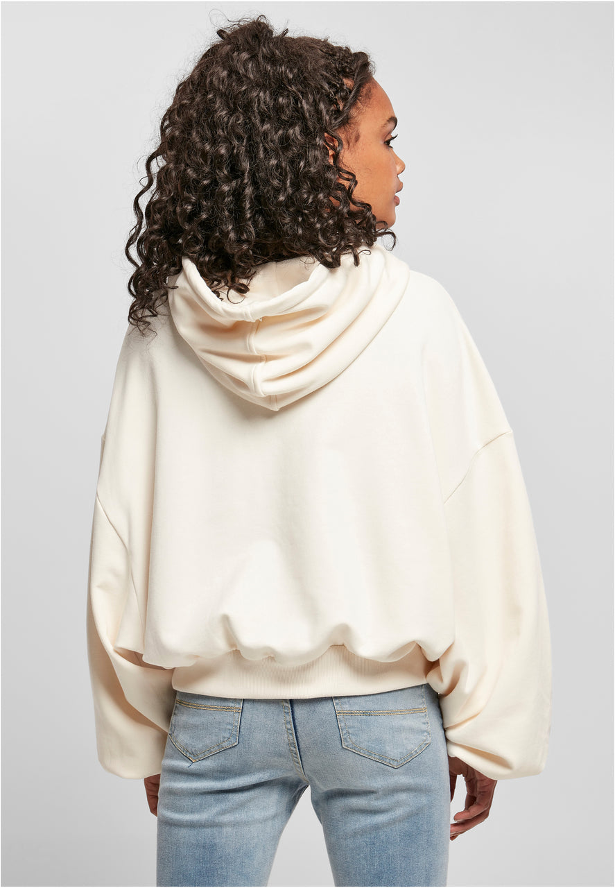 Urban Classics women's organic oversized terry hoodie whitesand