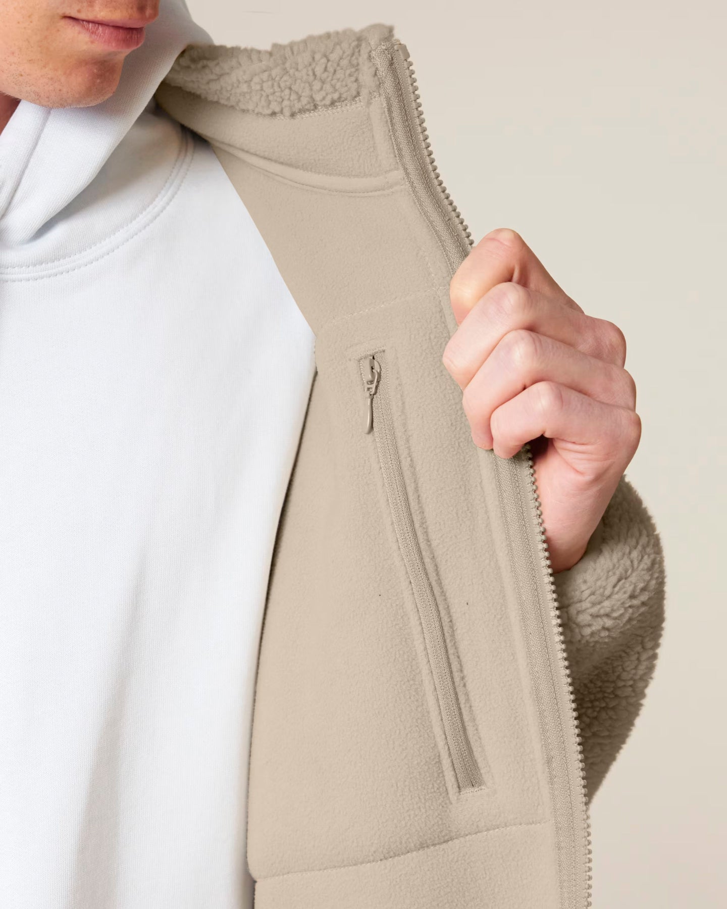 Stanley/Stella Brooker unisex sherpa zip jacket