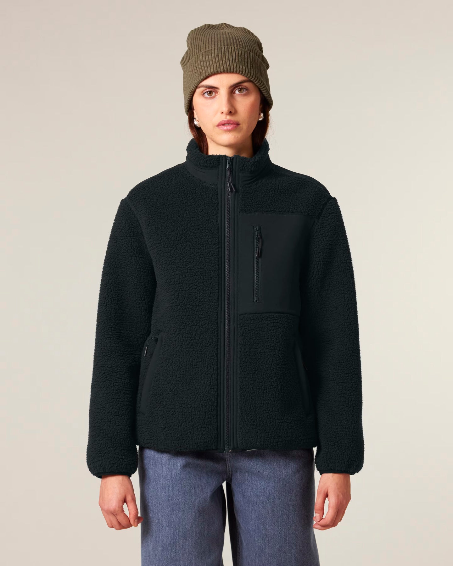 Stanley/Stella Brooker unisex sherpa zip jacket