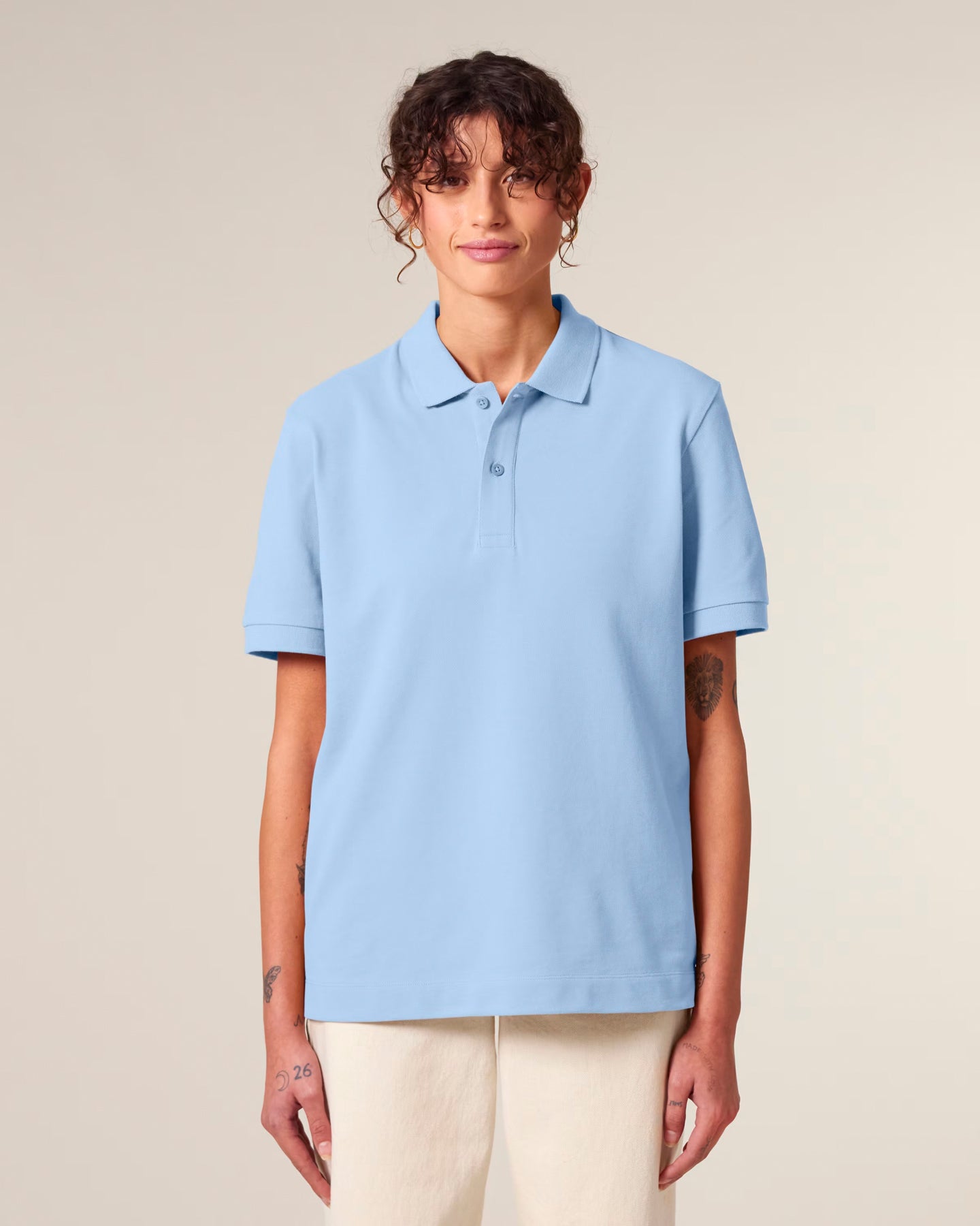 Stanley Stella unisex polo shirt with side slits