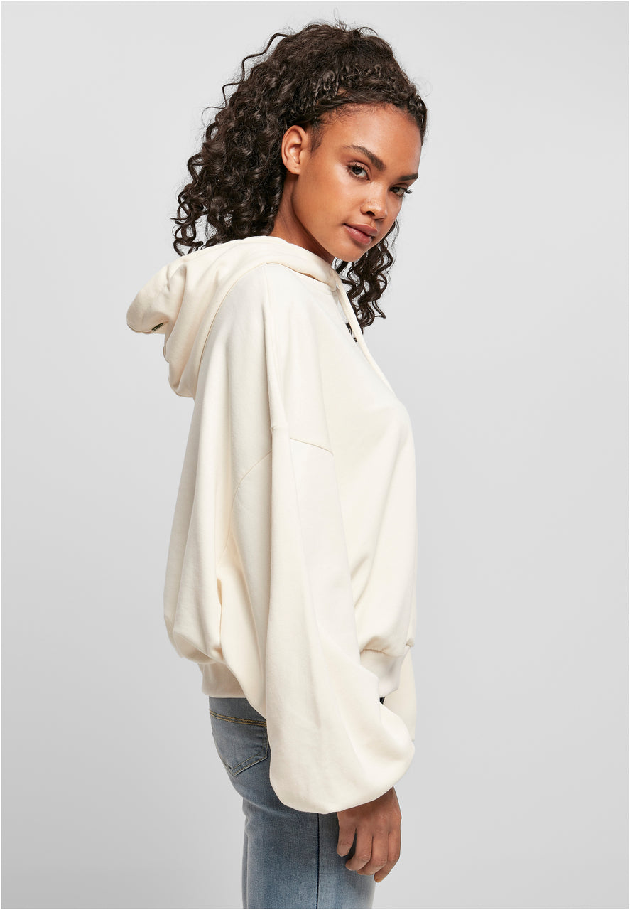 Urban Classics women's organic oversized terry hoodie whitesand