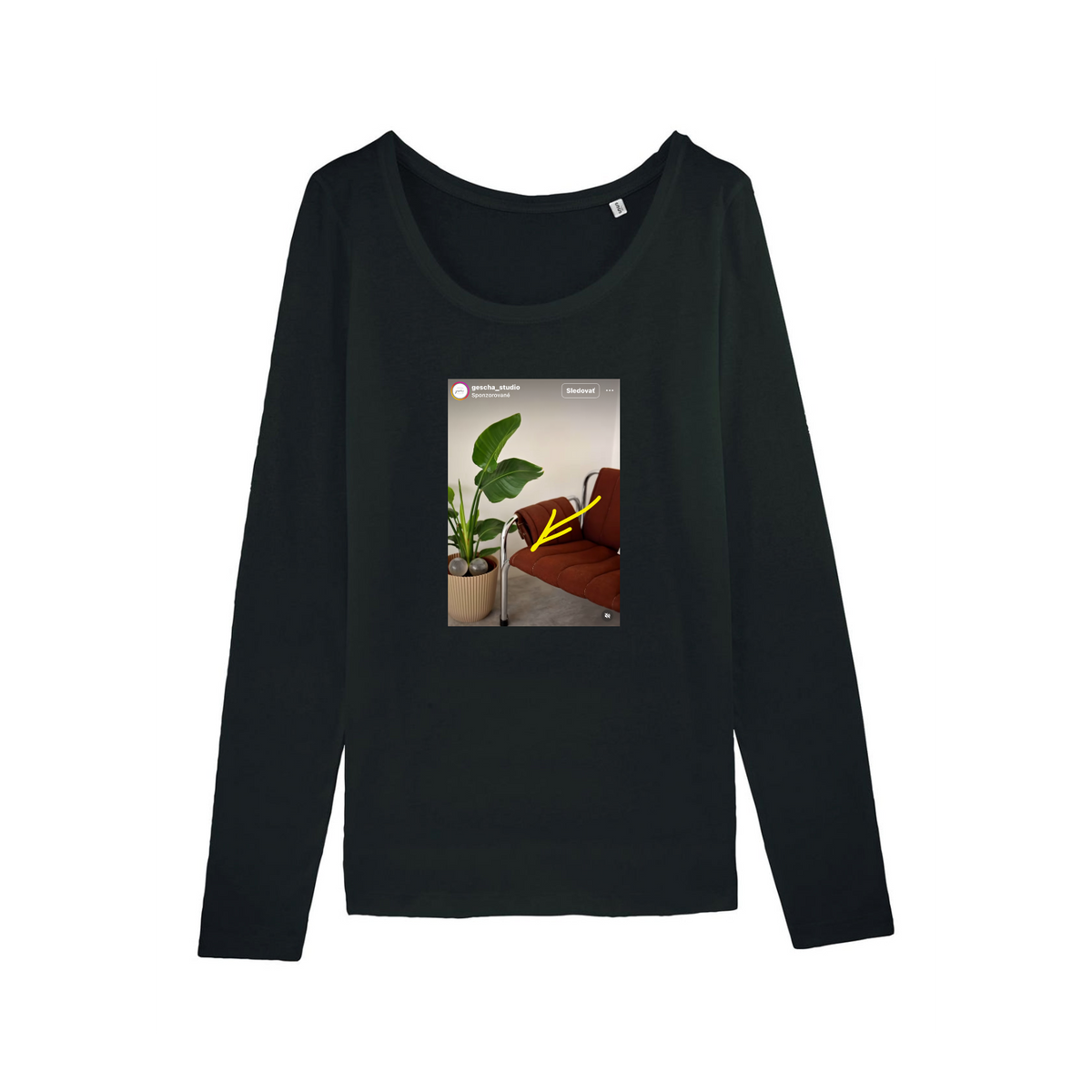 Stanley/stella Jokes women’s organic long sleeve round neck tee-shirt