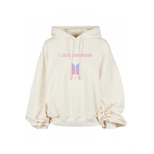 Urban Classics women's organic oversized terry hoodie whitesand