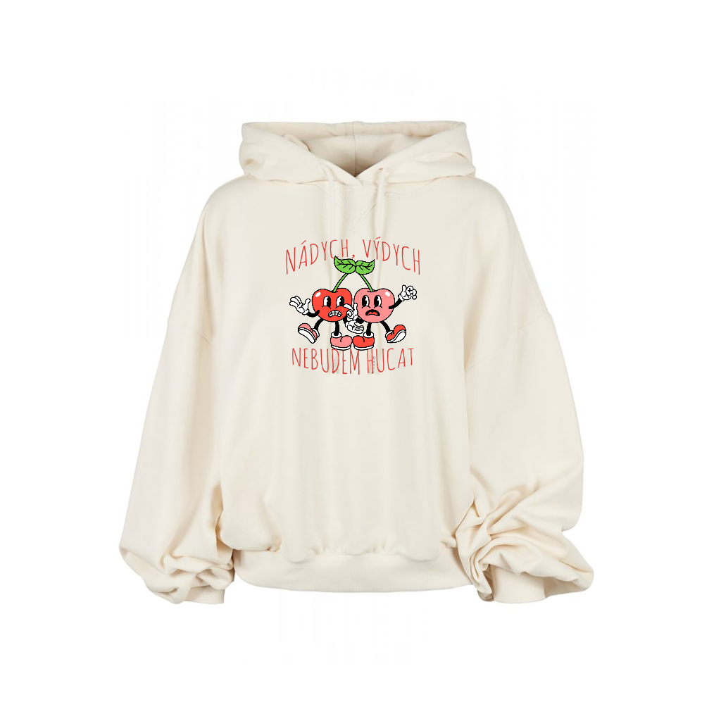 Urban Classics women's organic oversized terry hoodie whitesand