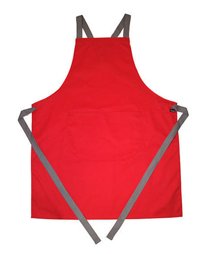 Dennys London apron with grey ties crossover