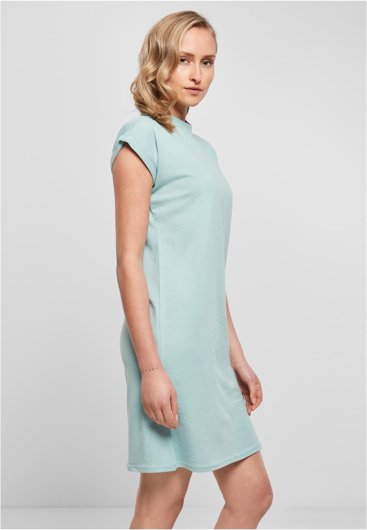 Build Your Brand women's Turtle Extended Shoulder Dress