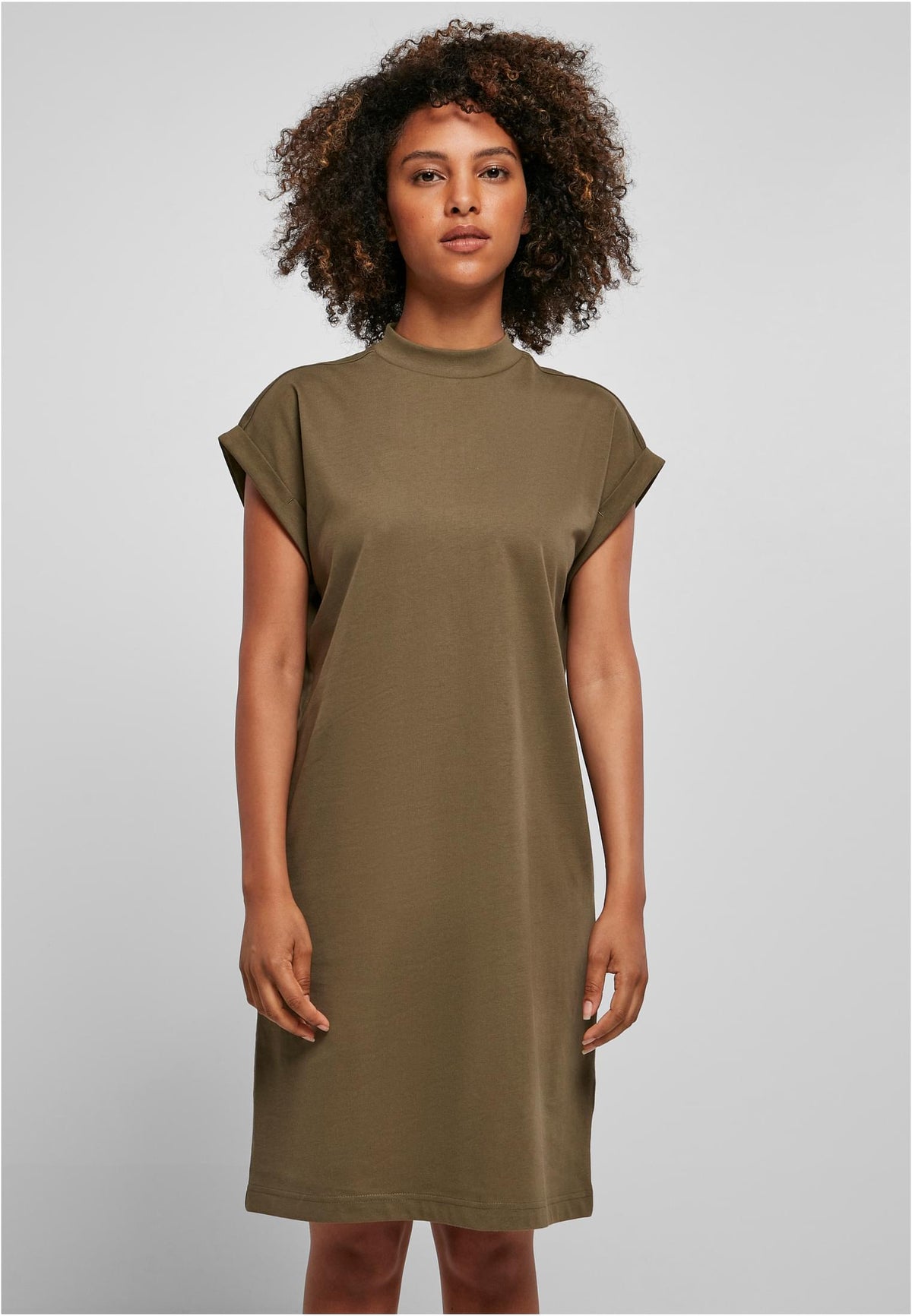 Build Your Brand women's Turtle Extended Shoulder Dress