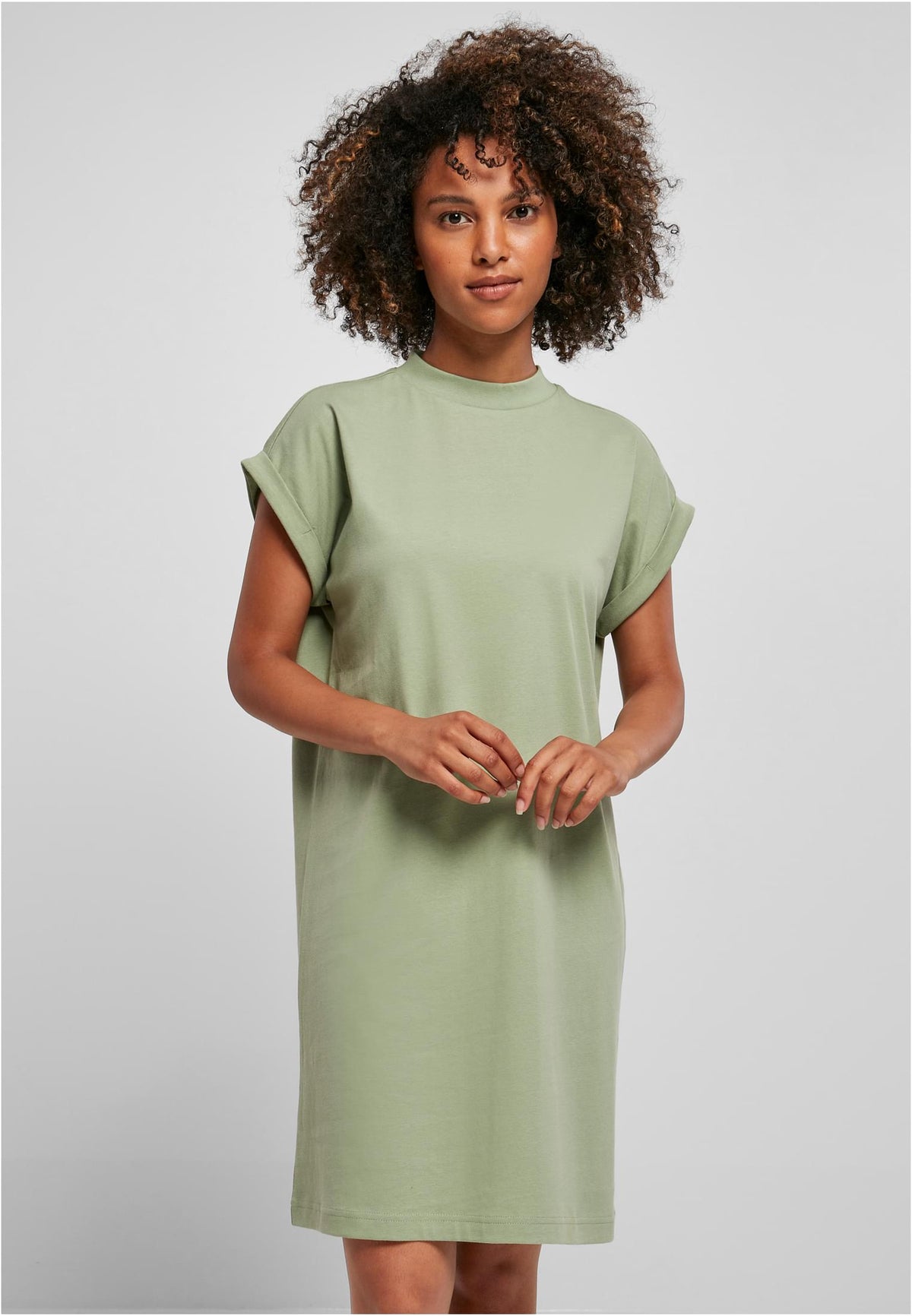 Build Your Brand women's Turtle Extended Shoulder Dress