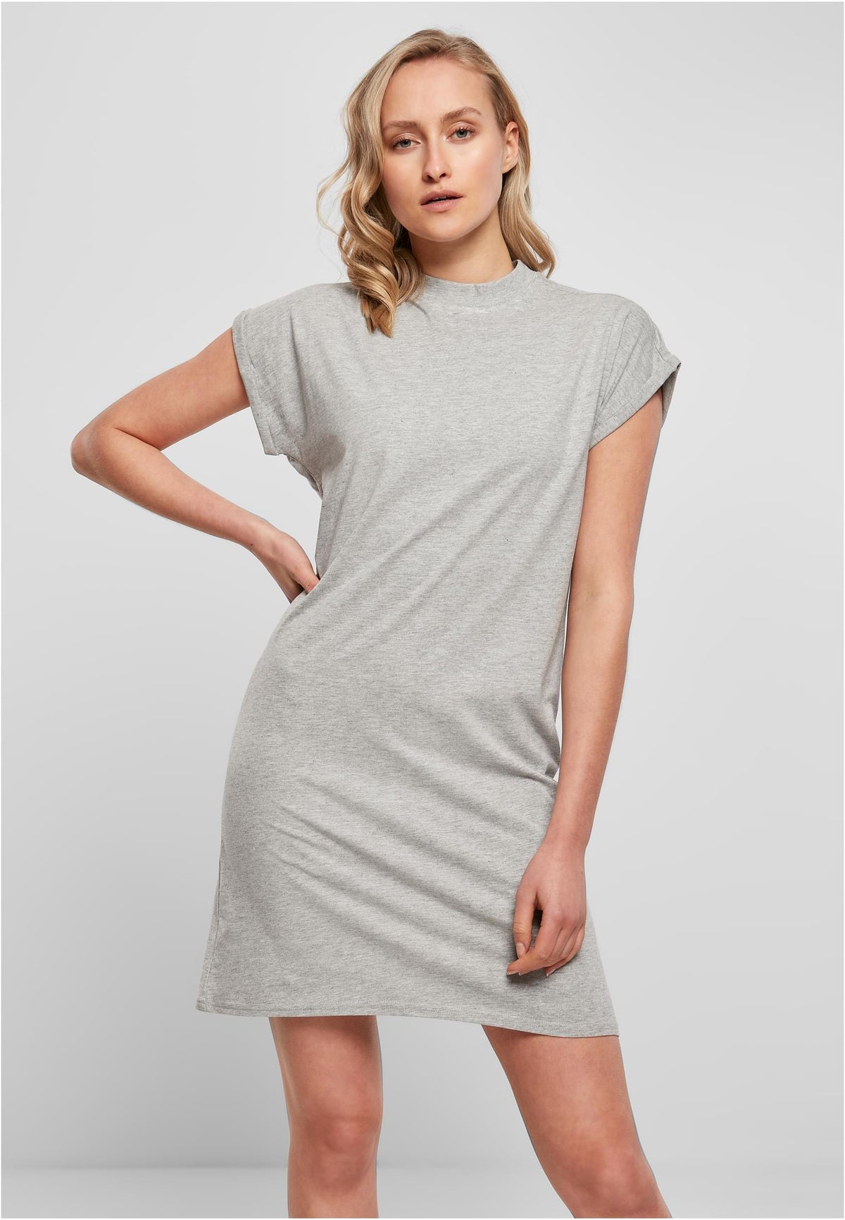 Build Your Brand women's Turtle Extended Shoulder Dress